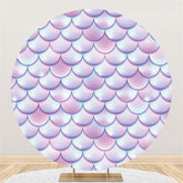 Lofaris Pop It Scales Mermaid Round Backdrop For Party Event